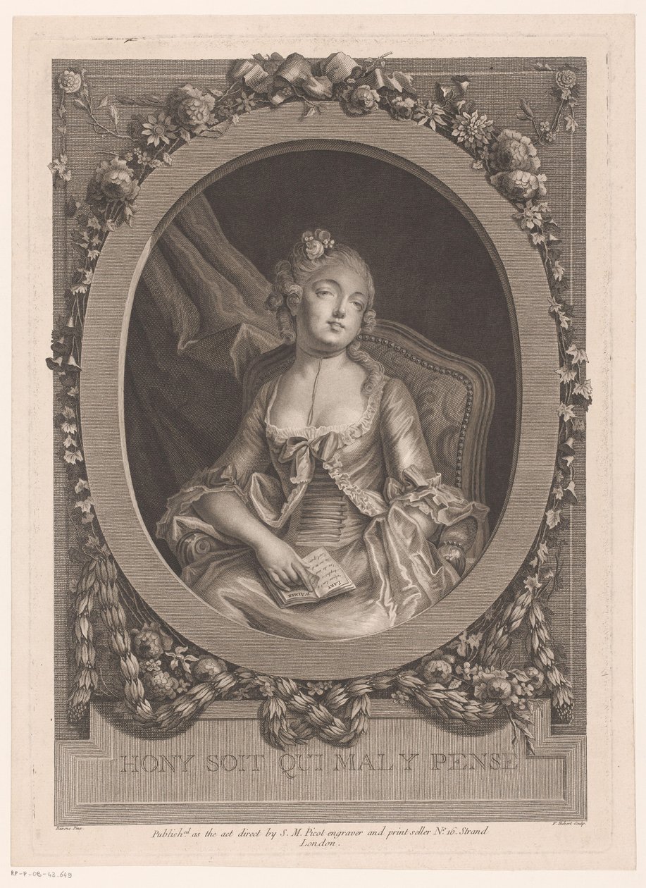 Dame leste i 'L'Art d'Aimer' Være den som tenker dårlig (tittel på objekt) av François Hubert