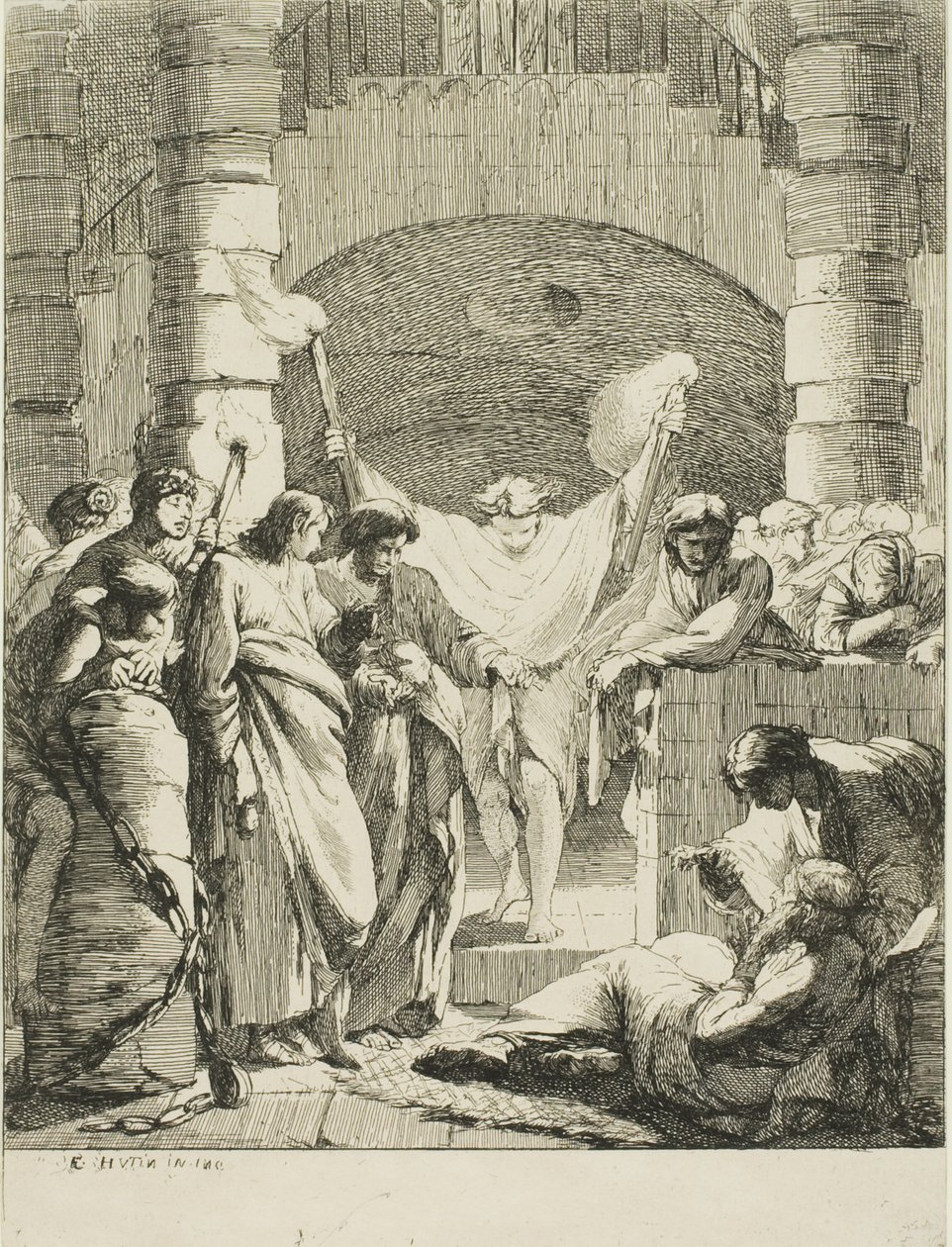 Visiting Prisoners, fra The Seven Acts of Mercy av François Hutin