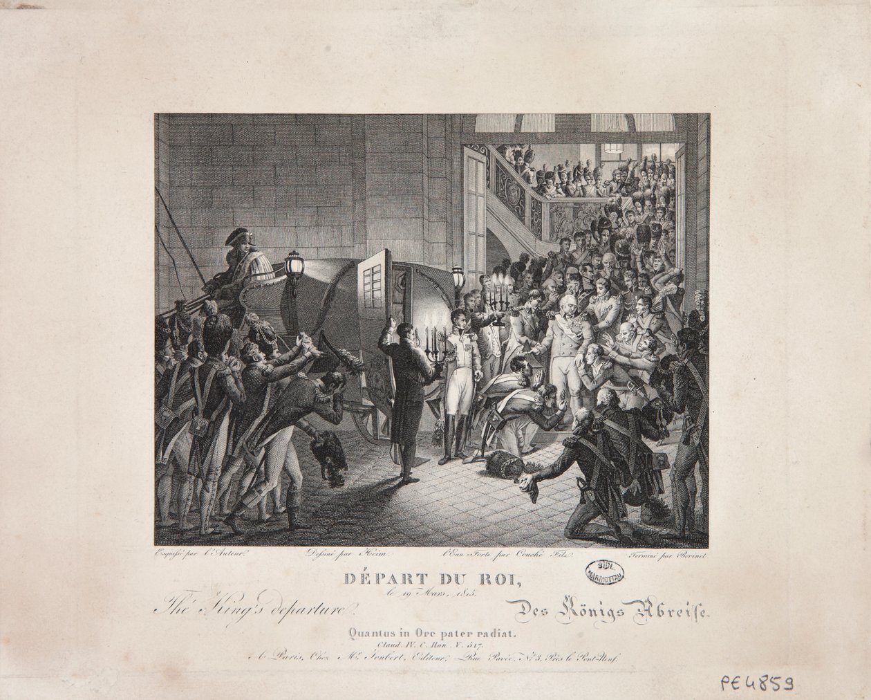 Kongens avgang, 19. mars 1815, ca. 1820 av François Joseph Heim