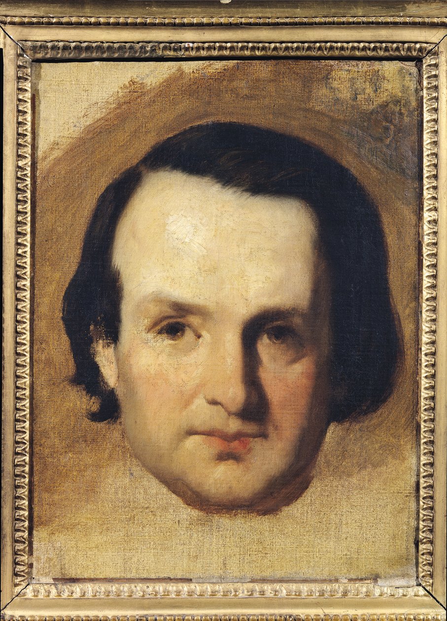 Studie for et portrett av Victor Hugo (1802-85) ca. 1836 av François Joseph Heim