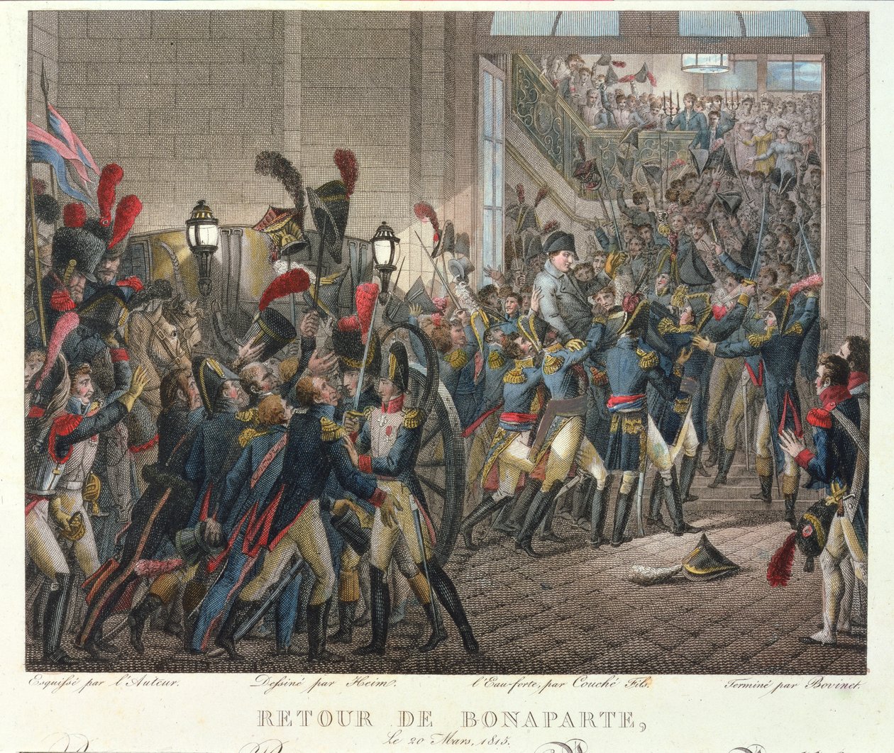 Napoleon I (1769-1821) tilbake til Tuileriene, 20. mars 1815 av François Joseph Heim