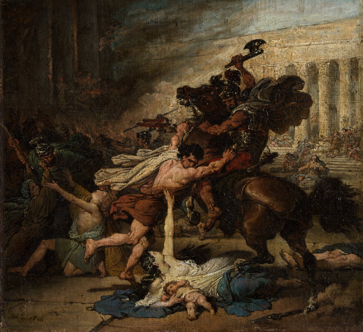 Plyndringen av Jerusalem av romerne, 1824. av François Joseph Heim