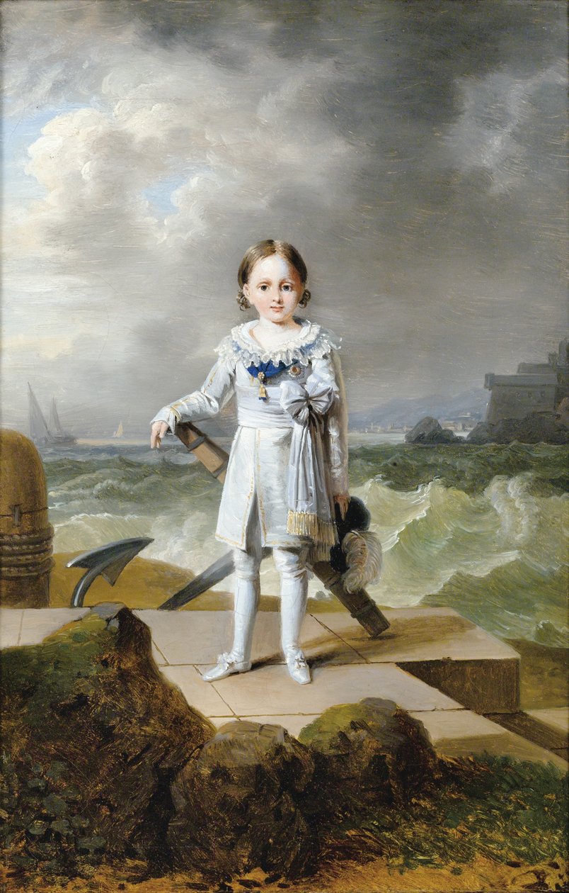 Portrett av prins Napoleon Louis Bonaparte 1804-1831, ca. 1810 av François Joseph Kinson