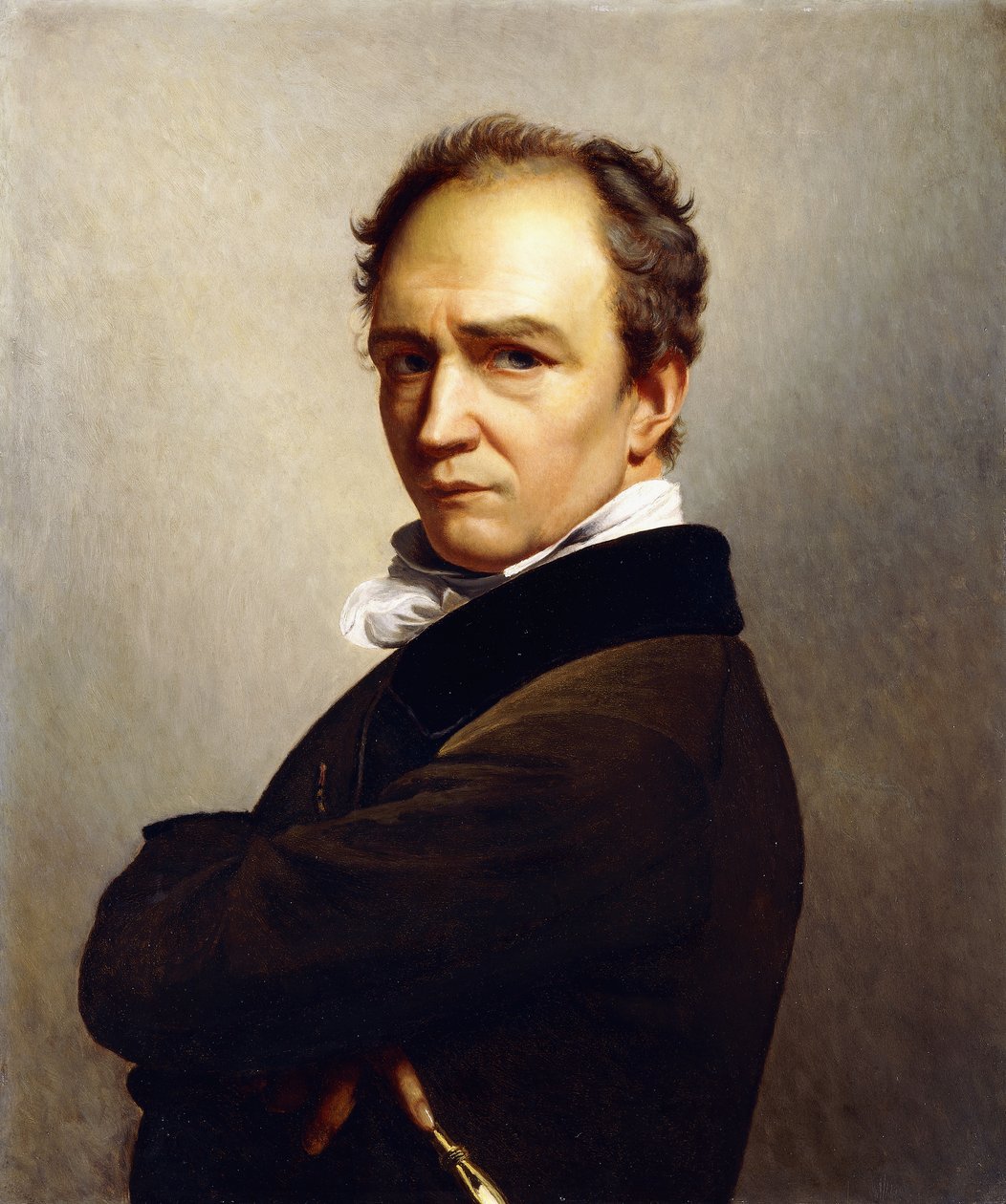 Portrett av kunstneren som holder en penn, av François Joseph Navez
