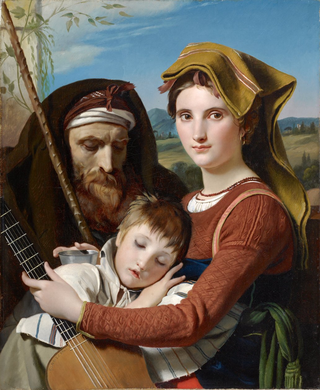 Roman Shepherd-familie i Campagna, 1823 av François Joseph Navez