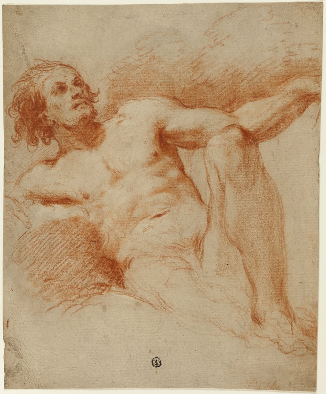 Sittende mann naken av François Le Moyne