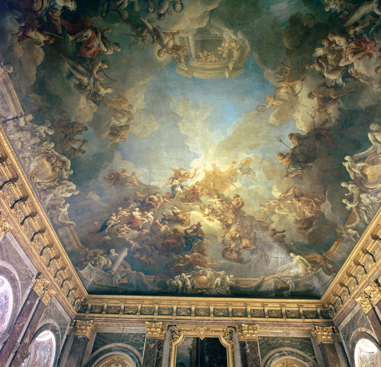Taket i Salon de Hercules i Versailles, 1700-tallet av François Lemoyne