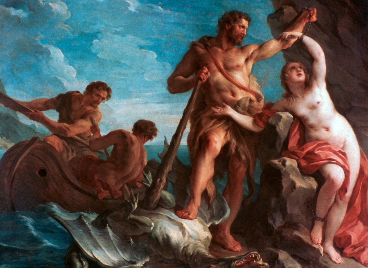 Herakles leverer Hesione, c1708-1737 av François Lemoyne
