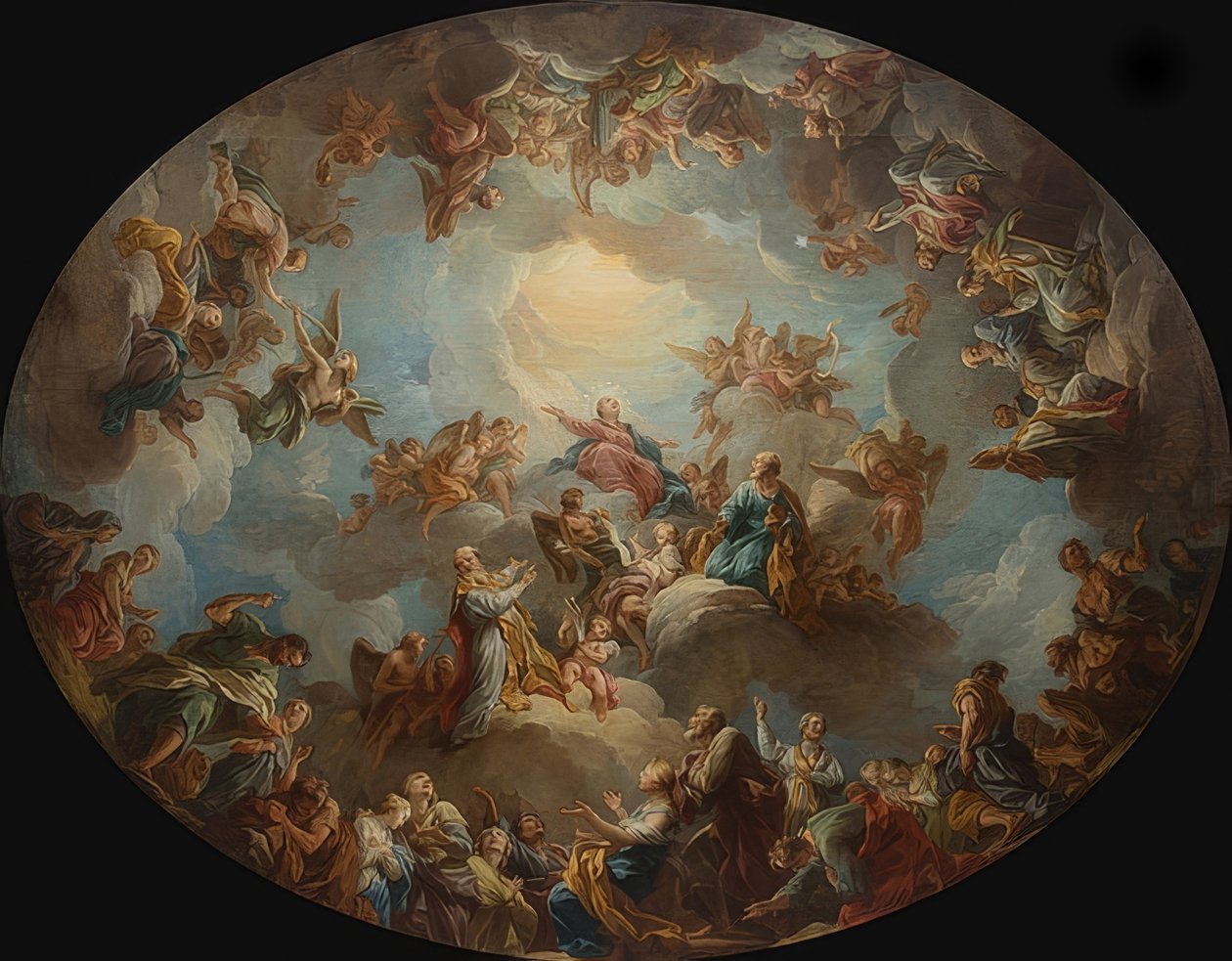 Glorifisering av jomfruen. 1732 av François Lemoyne