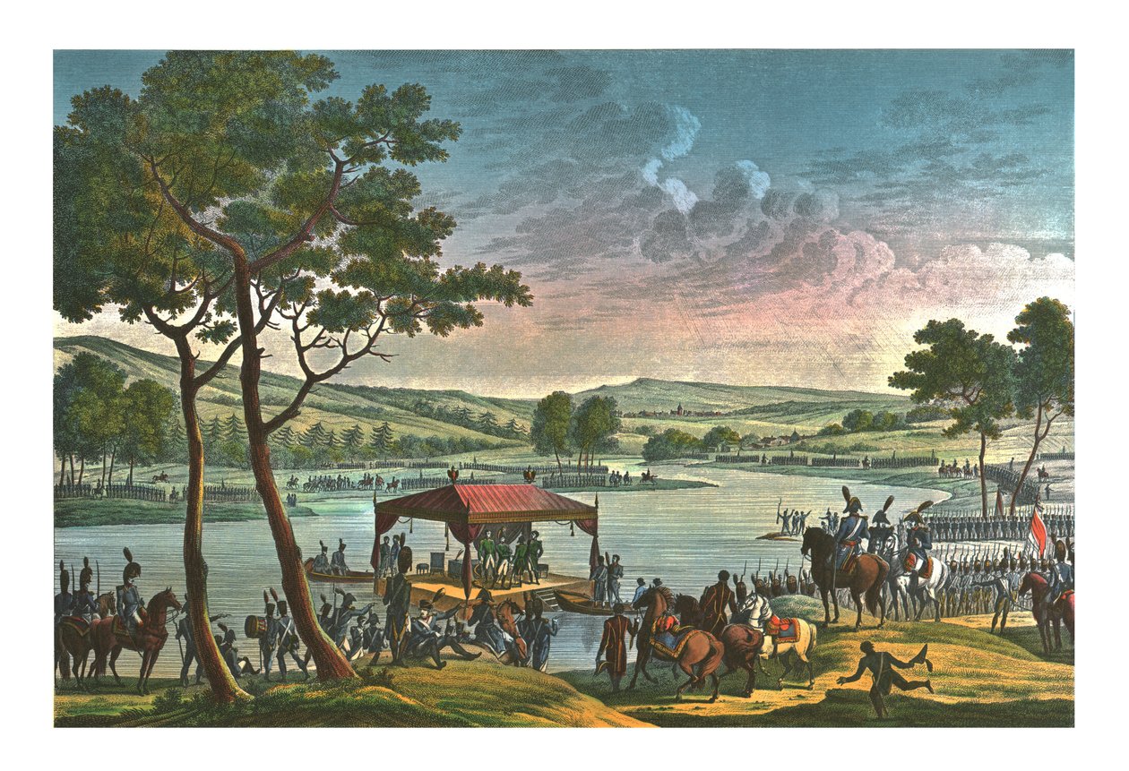 Møte mellom de to keiserne, 25. juni 1807, c1850 av François Louis Couché