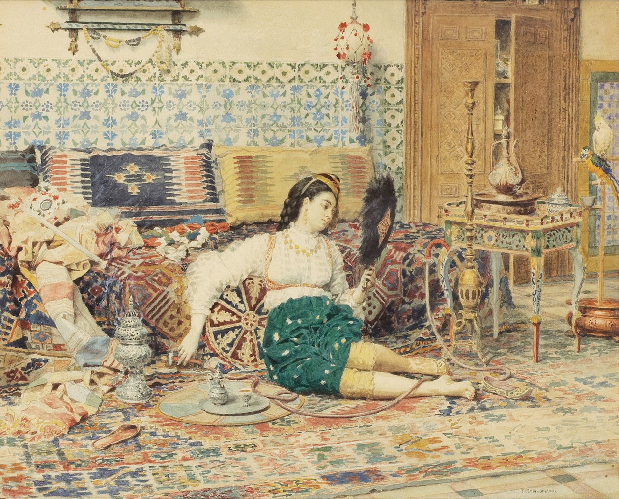 Den vakre orientalske av François Marie Firmin Girard