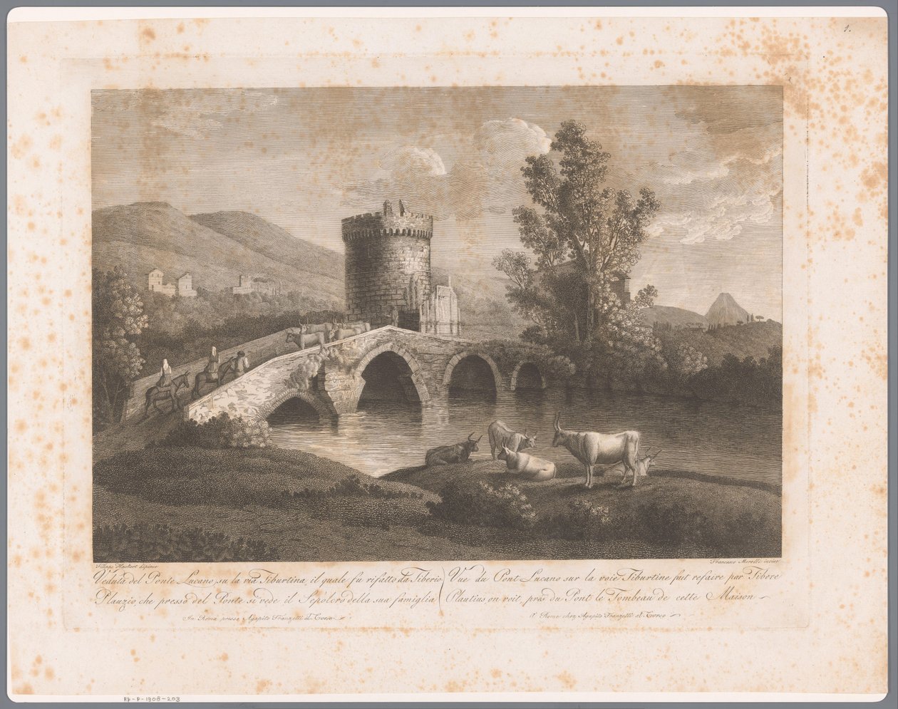 Gezicht op de Ponte Lucano Gezichten op Rome (series title)   1371610   no       norwegian Successfully Translated  Original: The Right Hon. Viscount Palmerston. K.G. G.C.B., c1872. Translat: 