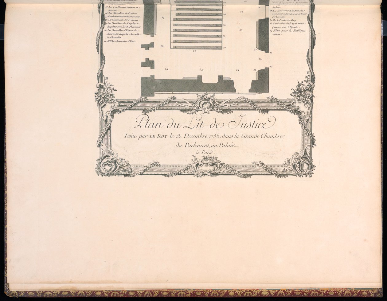 Plan for Lit de Justice av Francois Nicolas Martinet