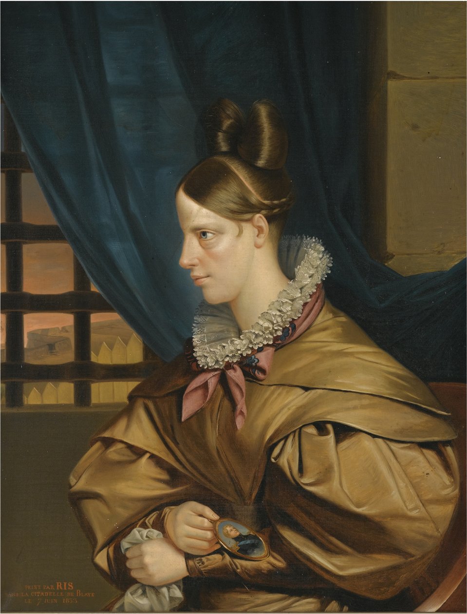 Duchesse de Berry fengslet i Chateau of Blaye, slutten av 1830-årene av François Nicolas Riss