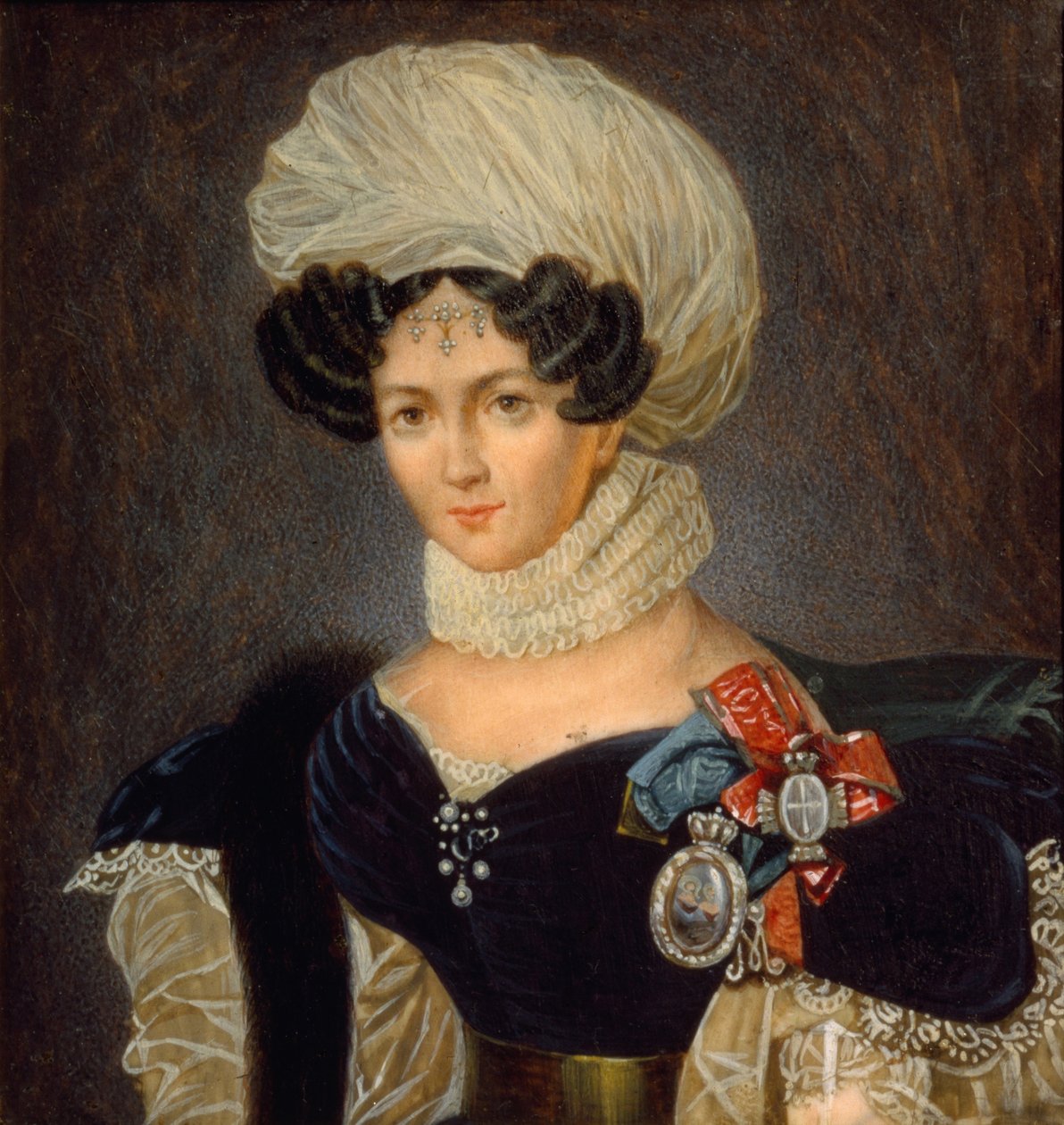 Portrett av prinsessene Tatyana Vasilievna Golitsyna 1783-1841, 1830-årene av François Nicolas Riss