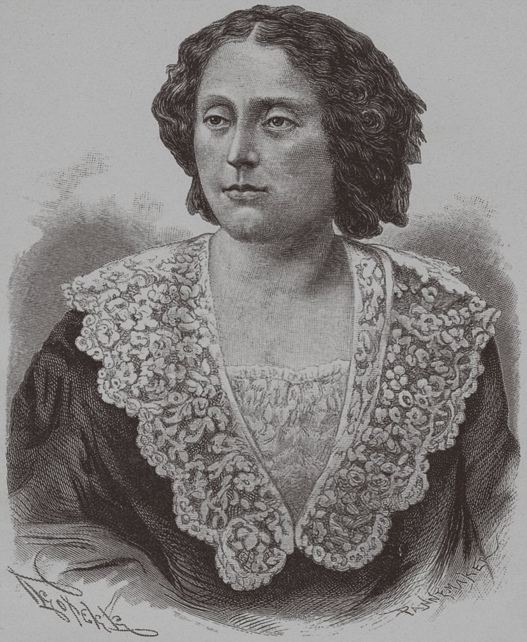 Portrett av prinsesse Nino Aleksandrovna Griboyedova født Chavchavadze, 1886 av François Pannemaker