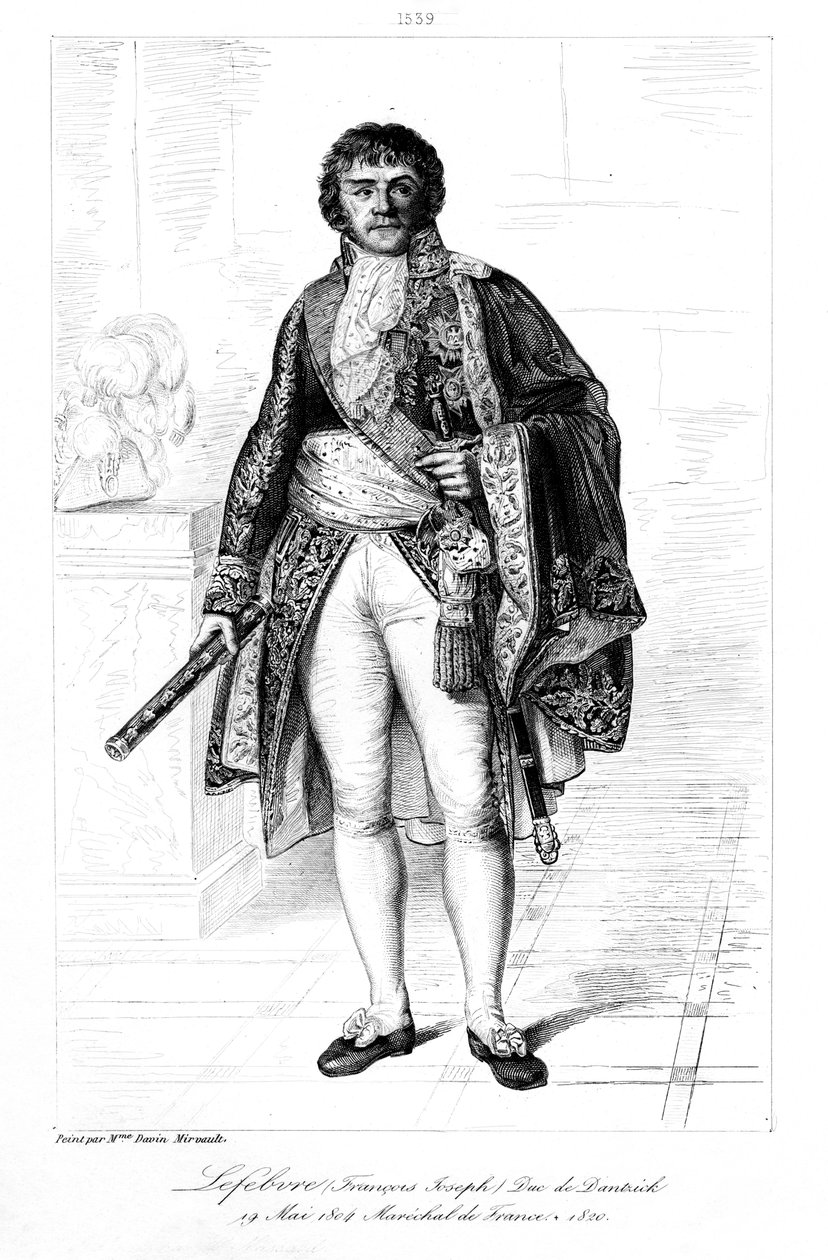Francois Joseph Lefebvre 1755-1820, hertug av Danzig, 1839. av François Pigeot