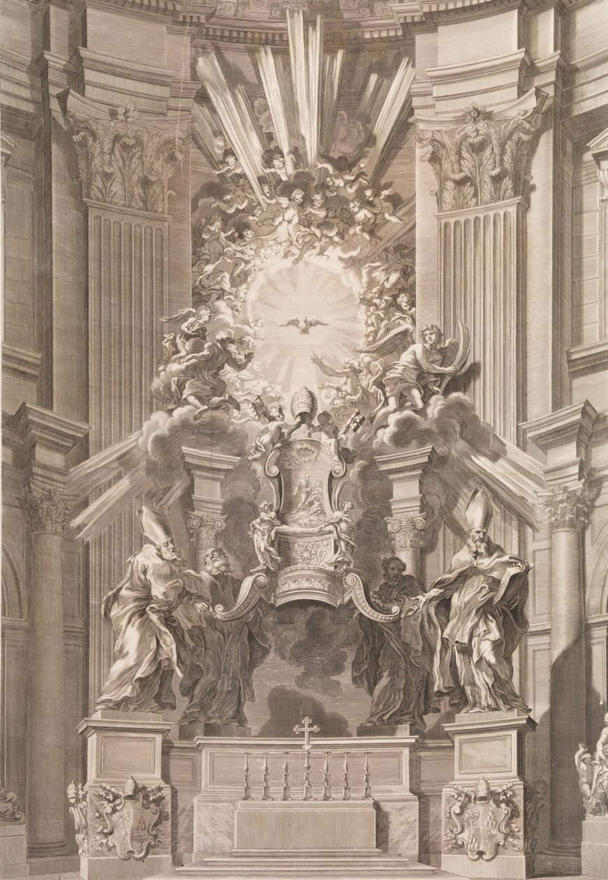 Stolen til St. Peter i det indre av templet...Plate 41 fra albumet 