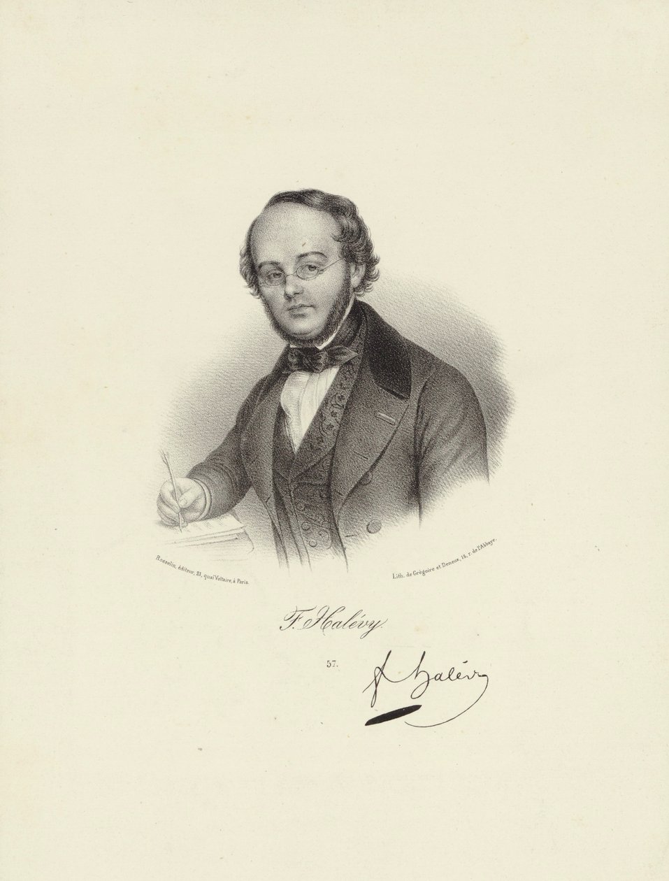 Avbildet person: Jacques Fromental Halévy av Francois Seraphin Delpech