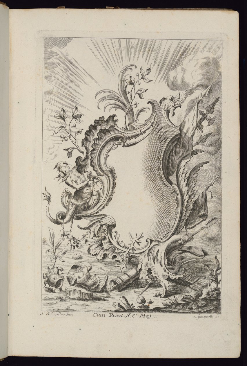 Cartridge with Dragon, Book of Cartridges for ulike bruksområder av François de Cuvilliés the Elder