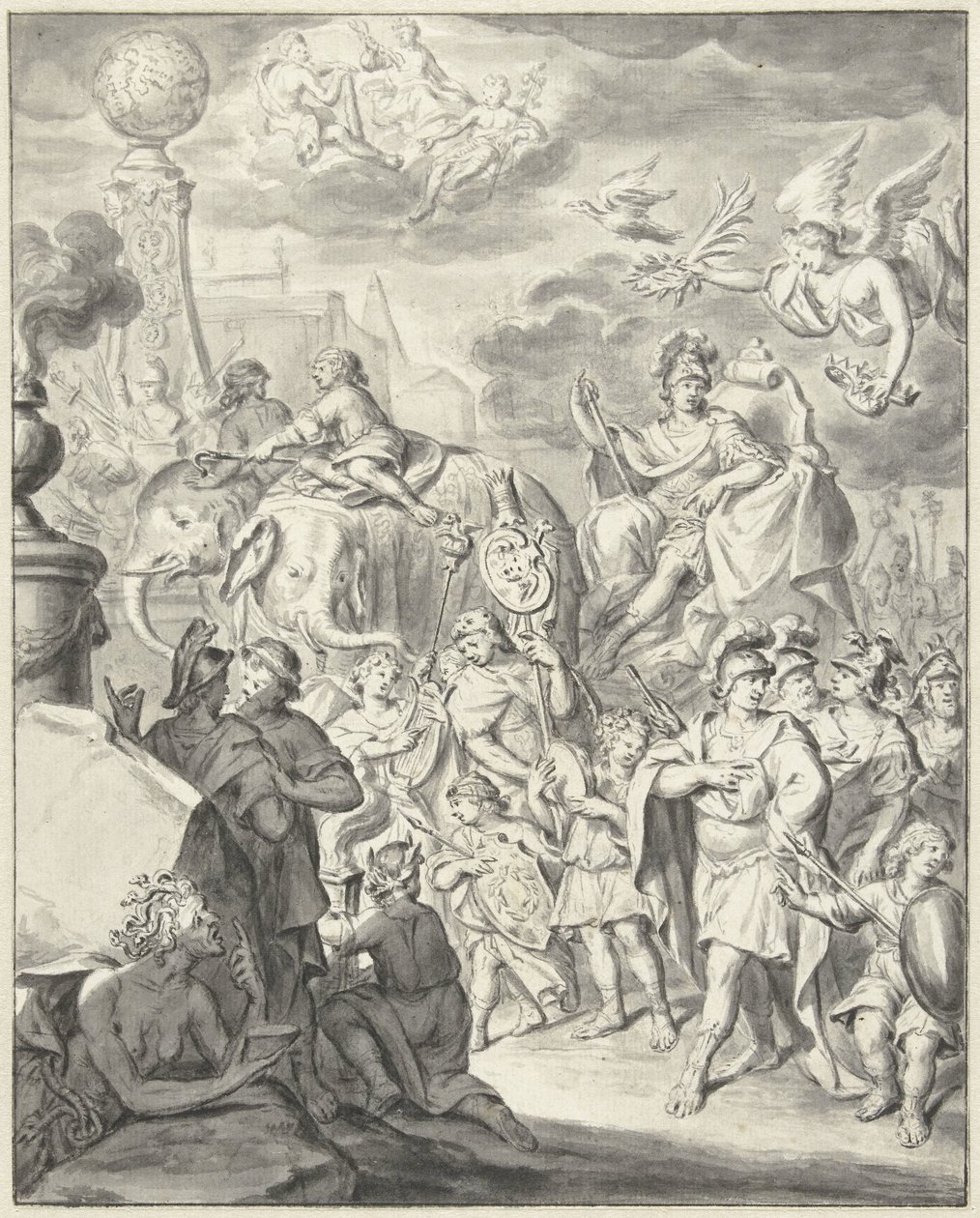 Allegorisk triumf for en prins eller general av François van Bleyswijck