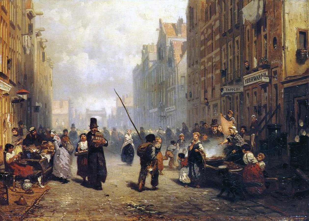 Amsterdam, det jødiske kvarteret av Frans Arnold Breuhaus de Groot