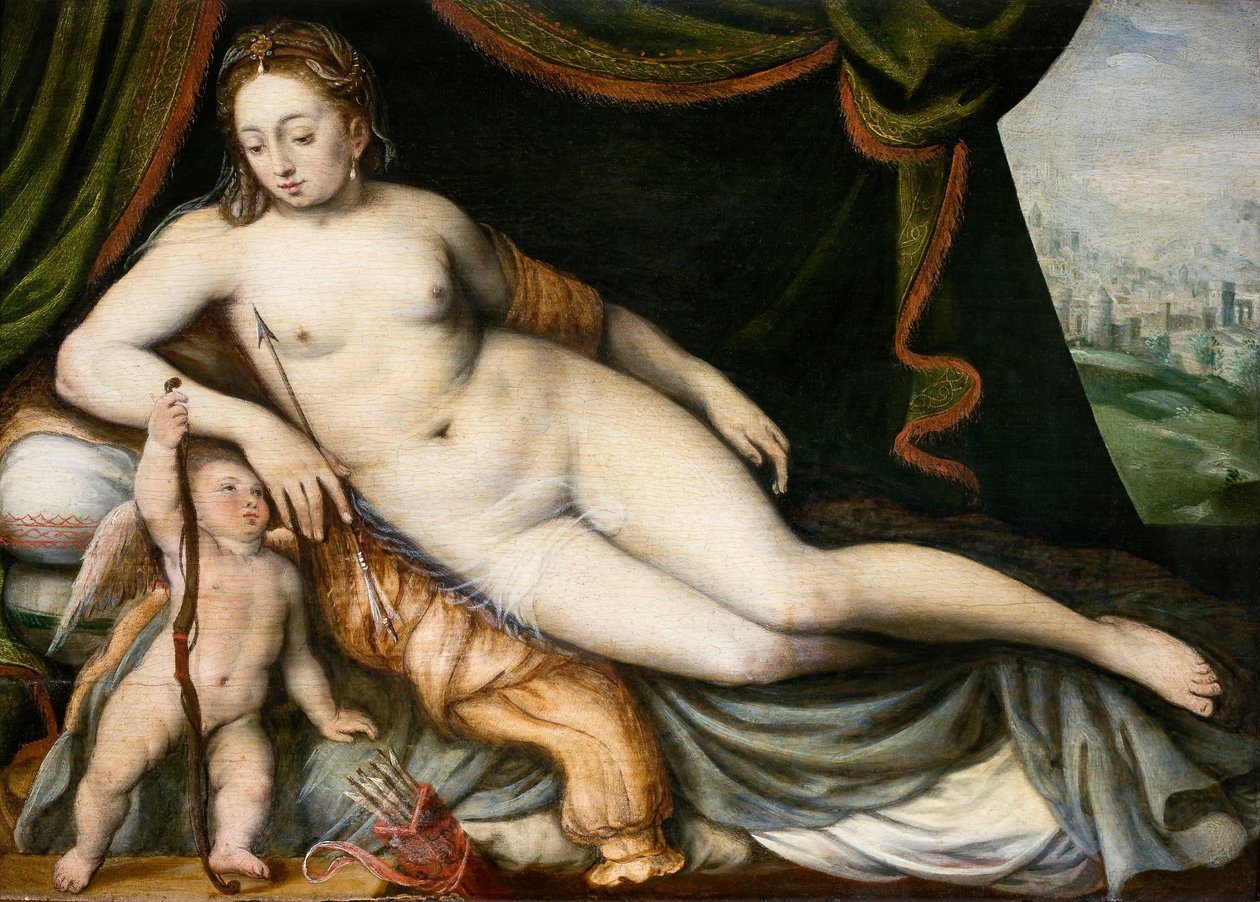 Venus og Amor av Frans Floris