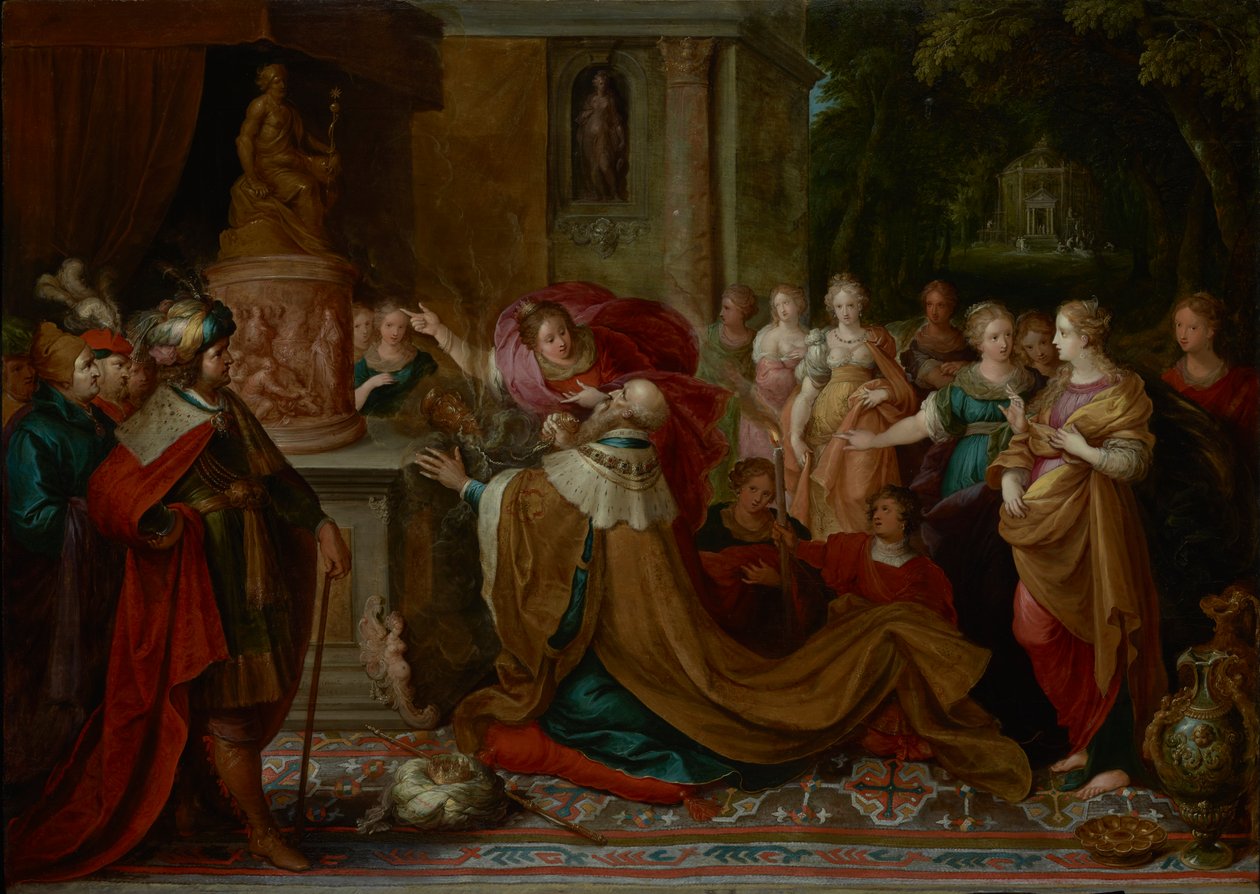 Salomos avgudsdyrkelse av Frans Francken the Younger  