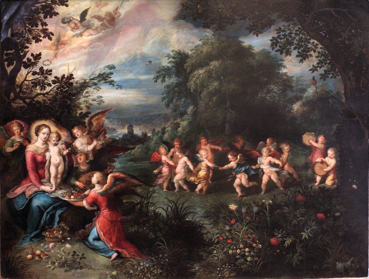 Jomfru og barn i et landskap av Frans II Francken the Younger