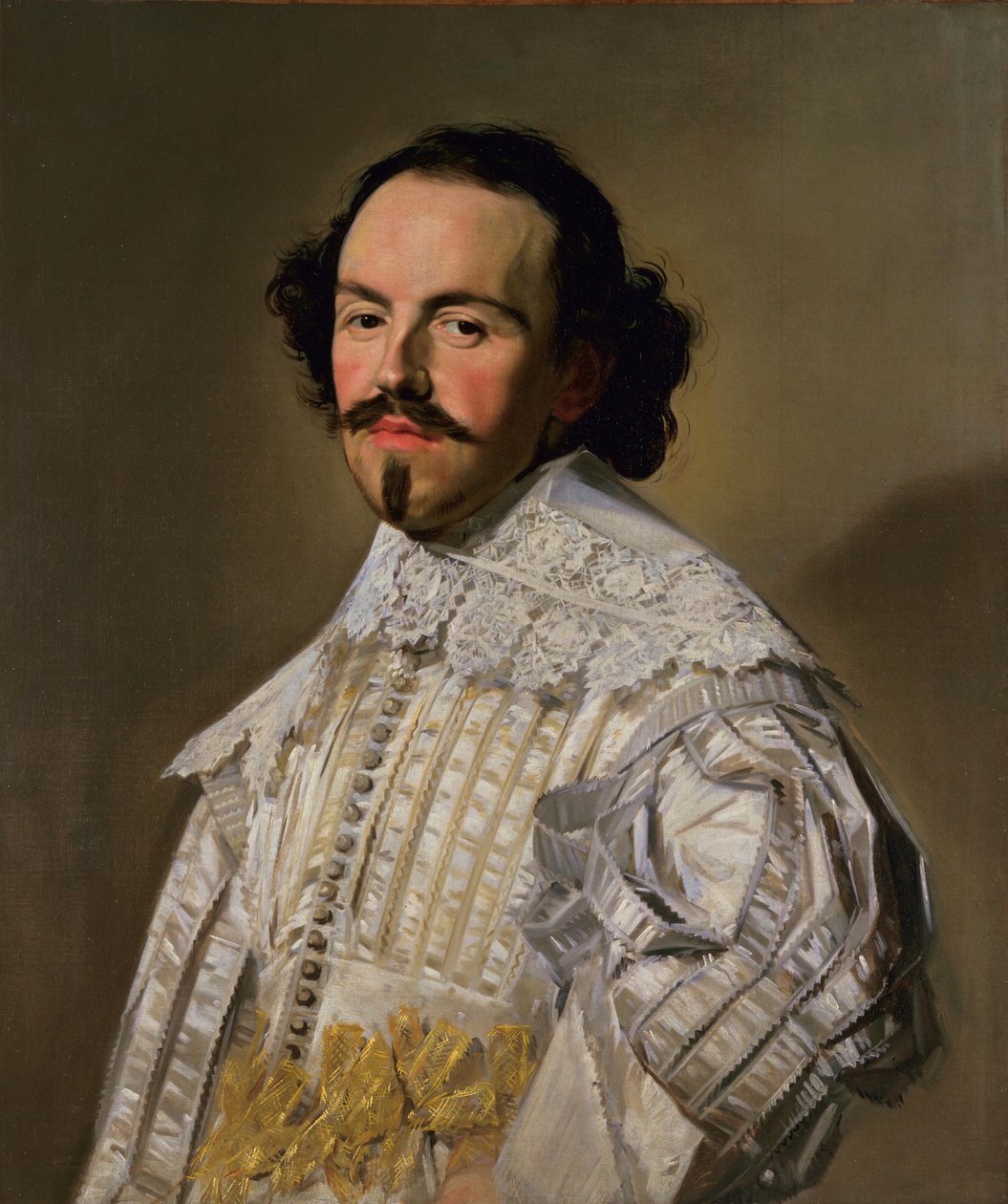 Portrett av en kavaler i hvitt av Frans Hals