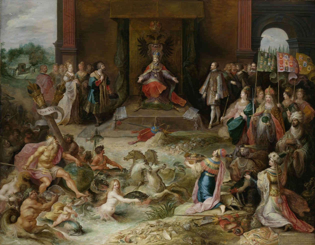 Allegori om abdikasjonen av keiser Karl V i Brussel, ca. 1630-40 av Frans II Francken the Younger