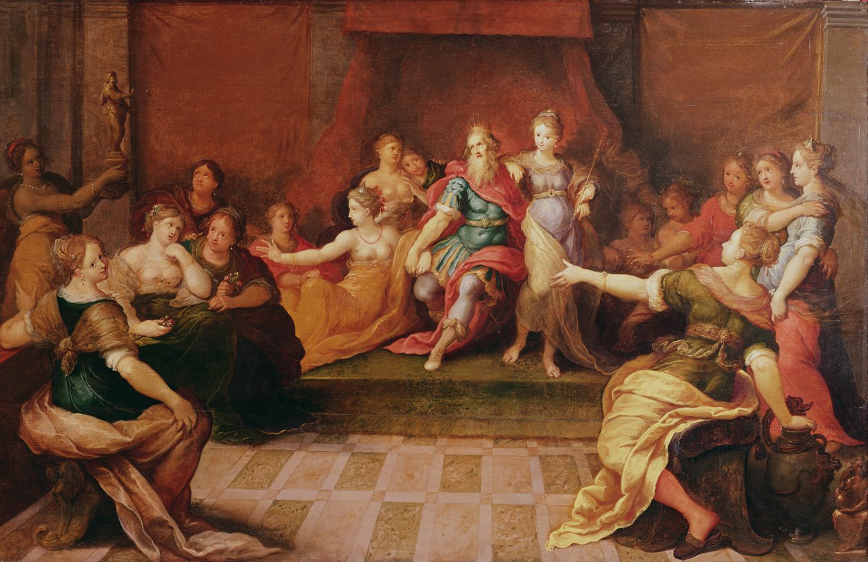 Salomo og hans kvinner av Frans II Francken the Younger