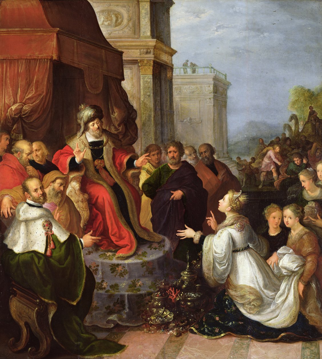 Salomo og dronningen av Saba av Frans II Francken the Younger