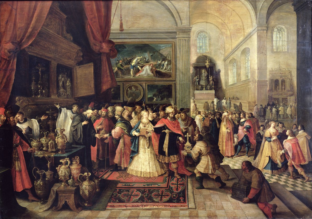 Salomo i templets skattkammer, 1633 av Frans II Francken the Younger