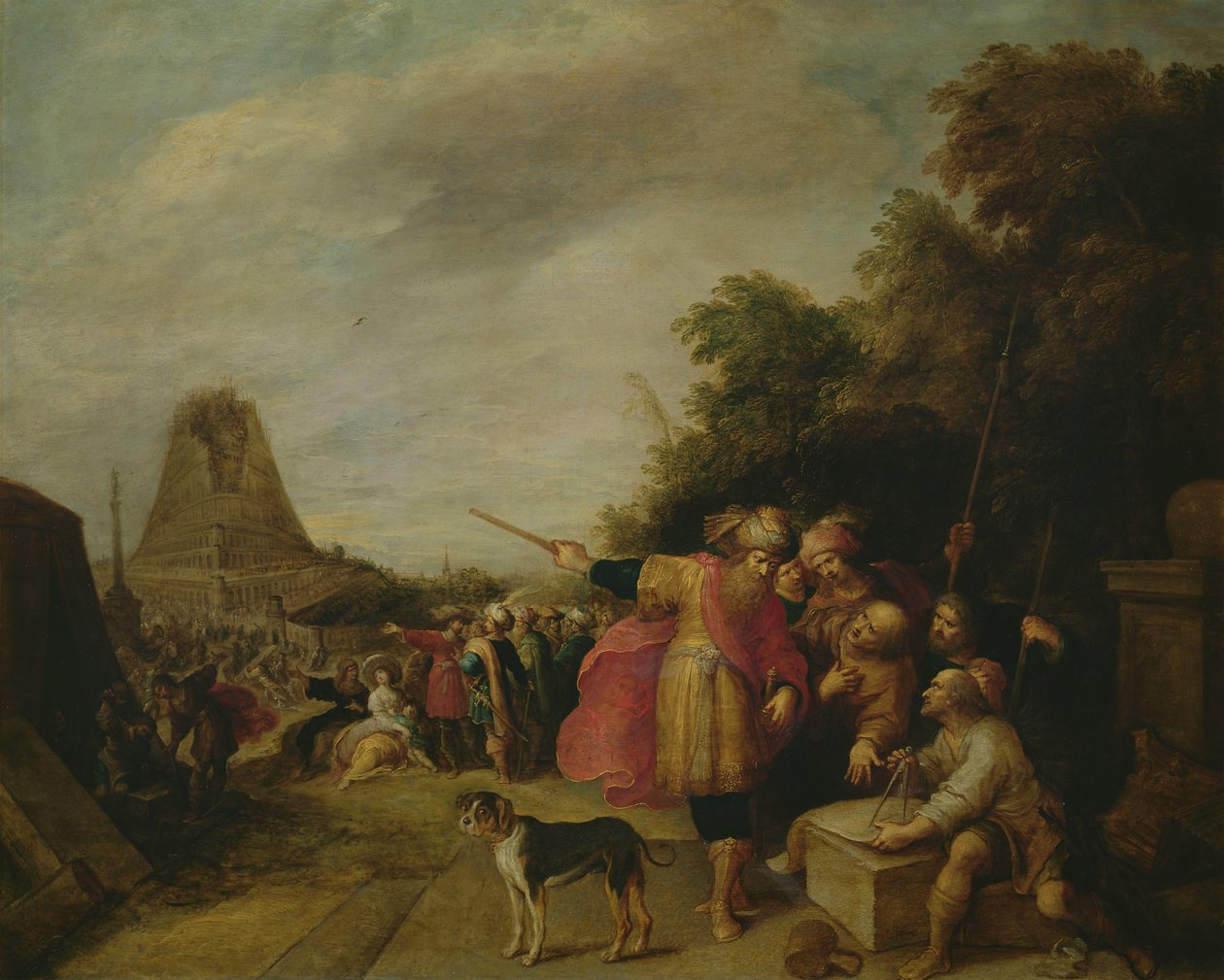 Byggingen av Babelstårnet av Frans II Francken the Younger