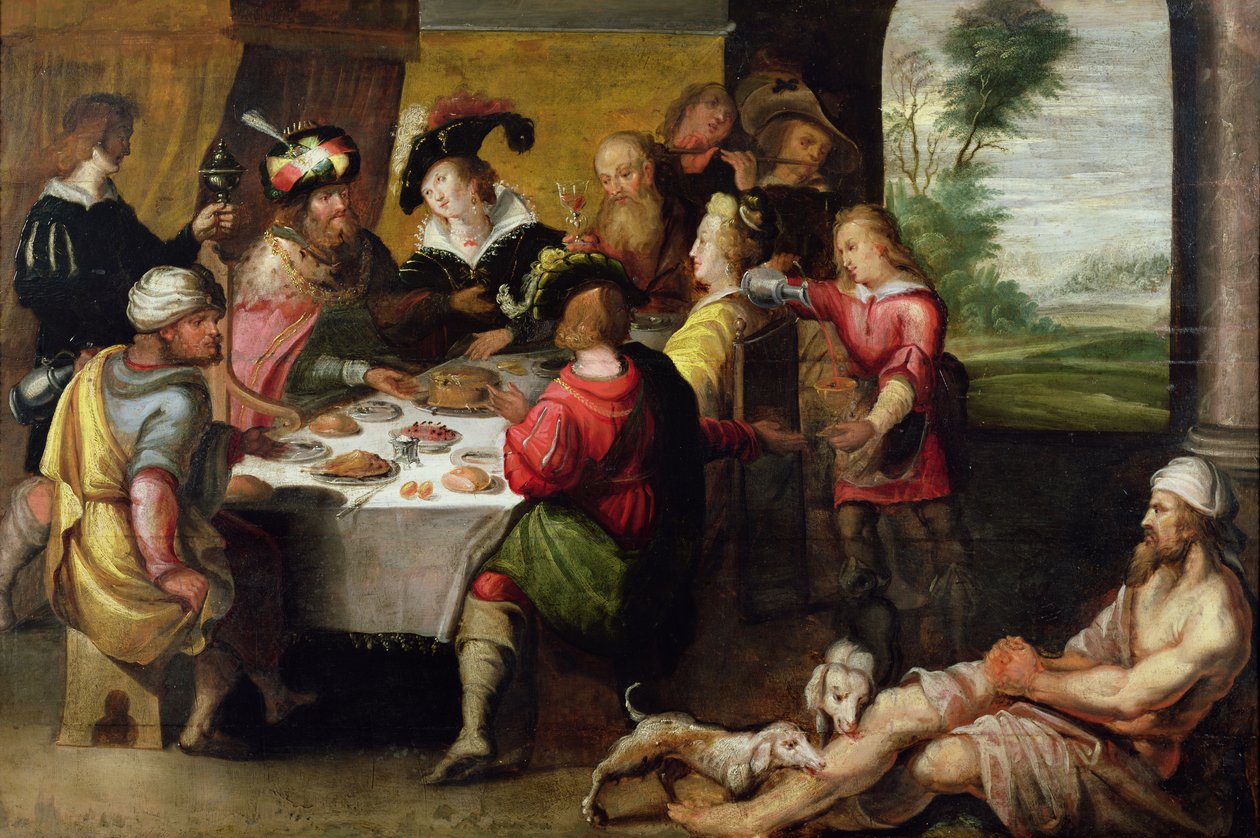 Lignelsen om den rike mannen og Lasarus av Frans II Francken the Younger