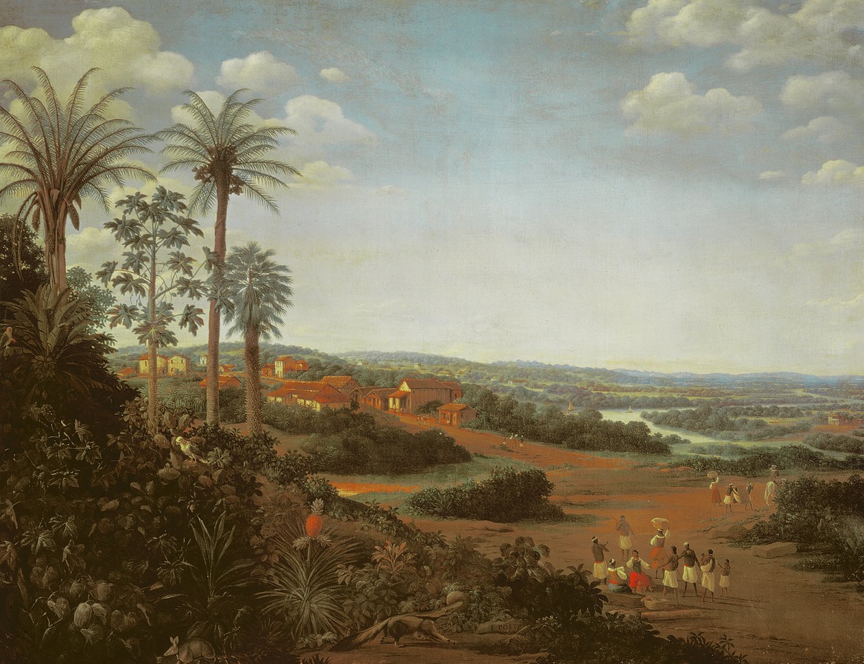 Landsbyen Serinhaem, Brasil av Frans Post