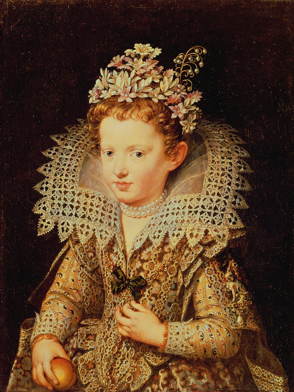 Portrett av Eleonora de Gonzaga Mantua (1598-1655) som et barn av Frans Pourbus the Younger