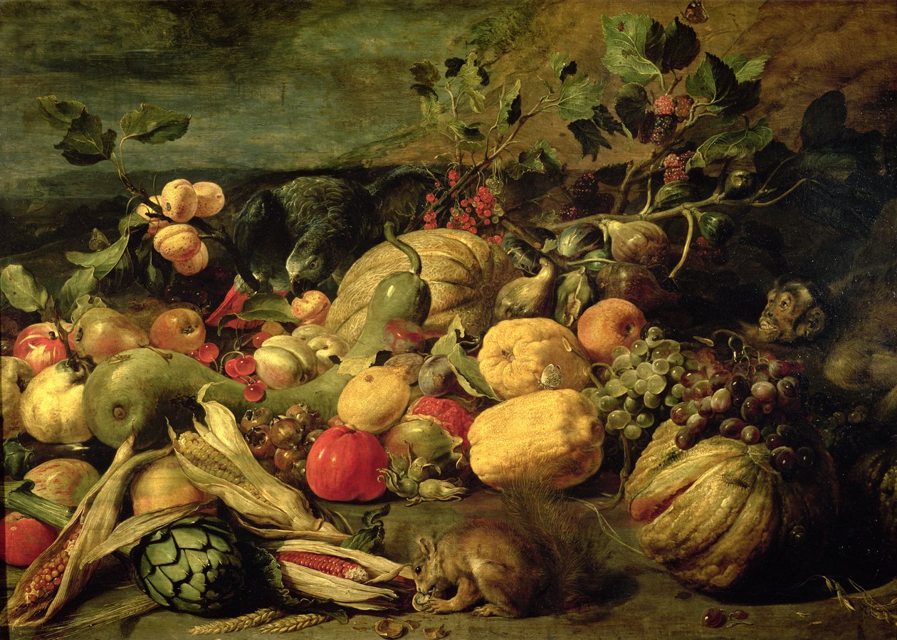 Stilleben av frukt og grønnsaker av Frans Snyders or Snijders