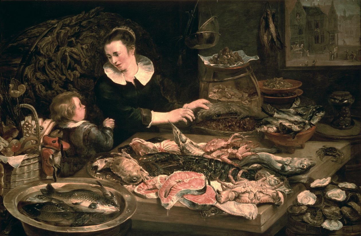 Fiskehandleren av Frans Snyders or Snijders