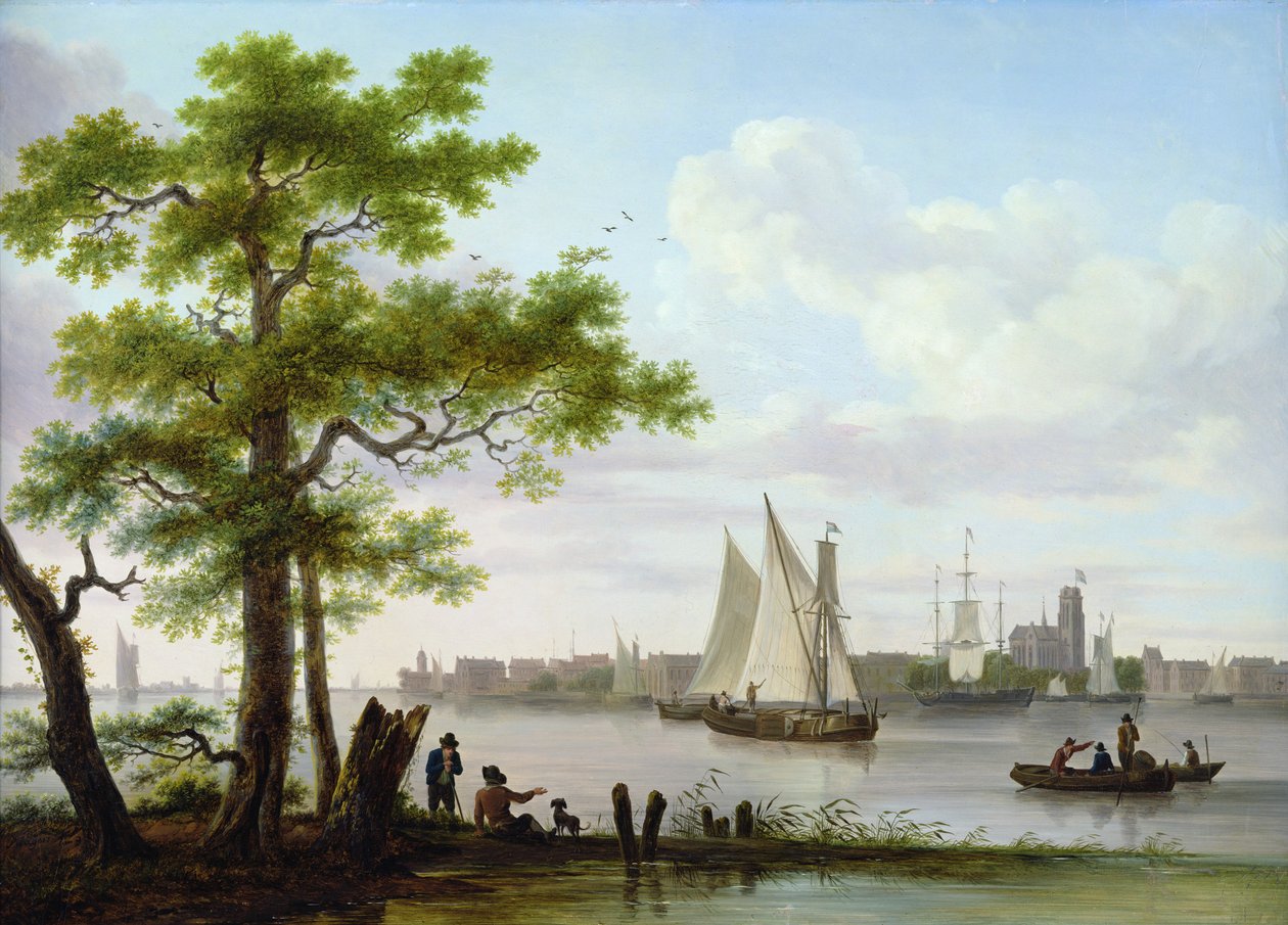 By ved en elvemunning, ca. 1801-02 av Frans Swagers