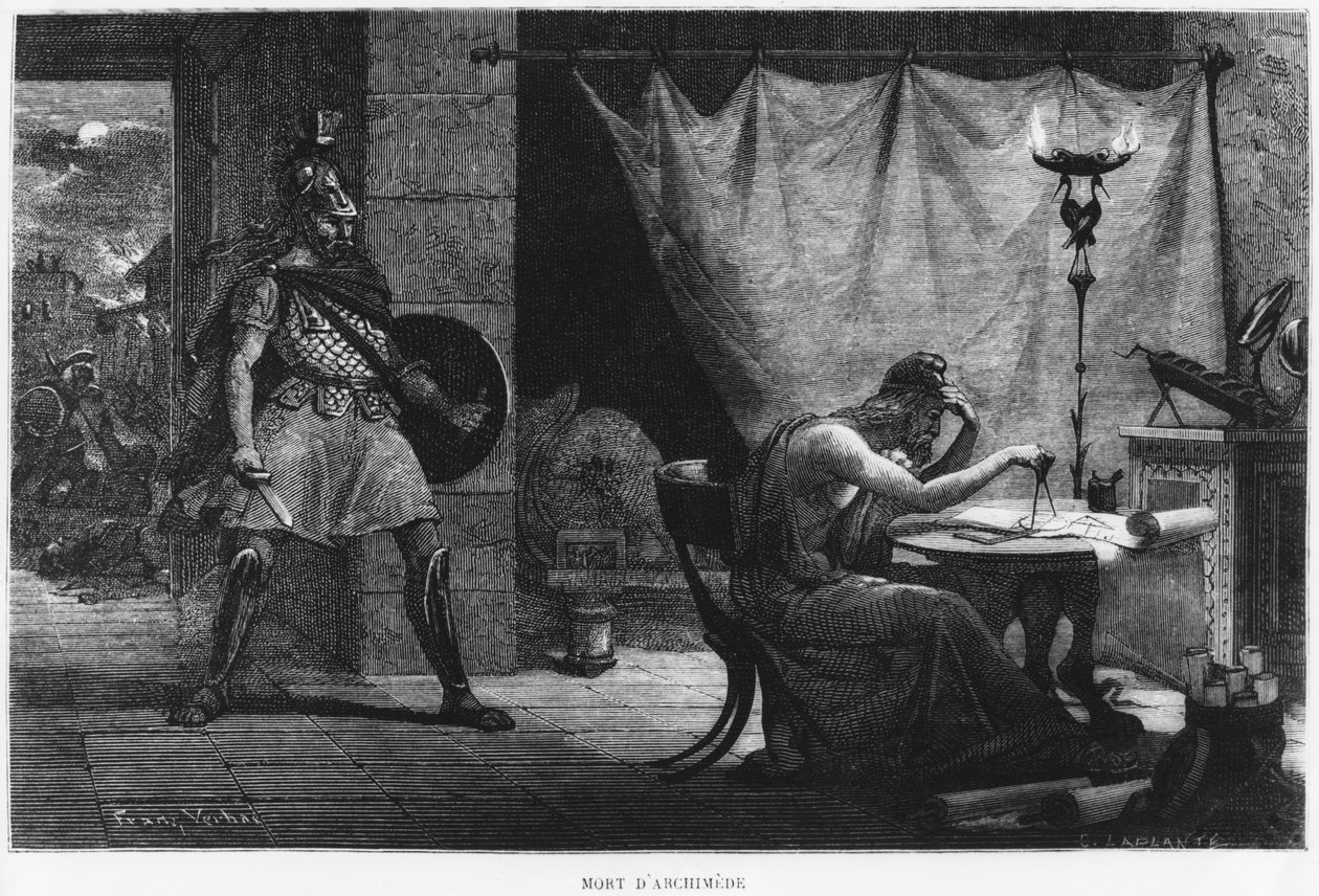 Death of Archimedes, illustrasjon fra 