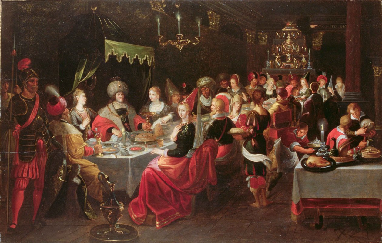 Belsasars fest av Frans the Elder Francken