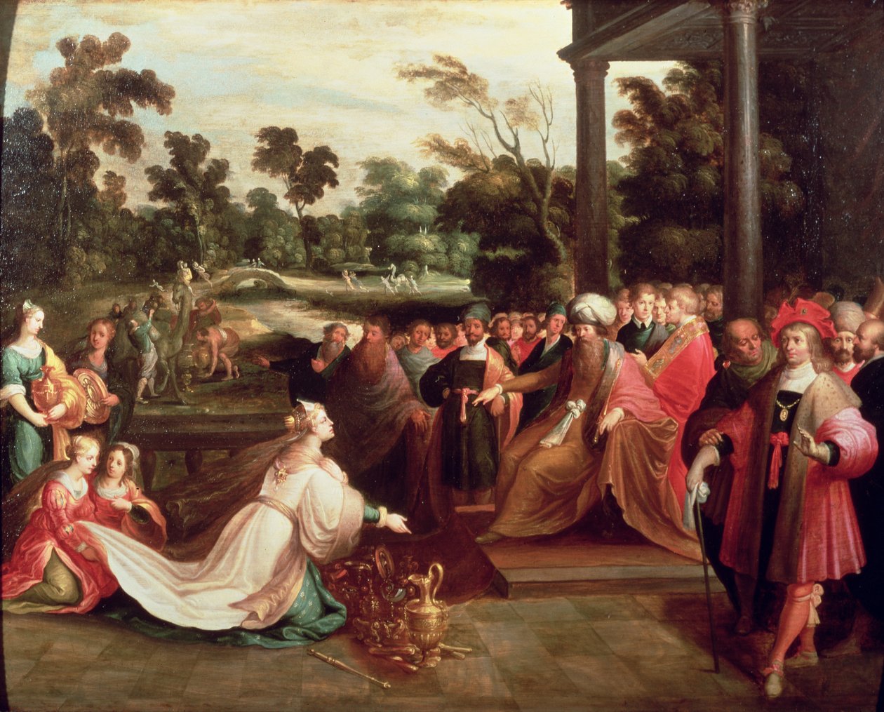 Kong Salomo og dronningen av Saba av Frans the Elder Francken