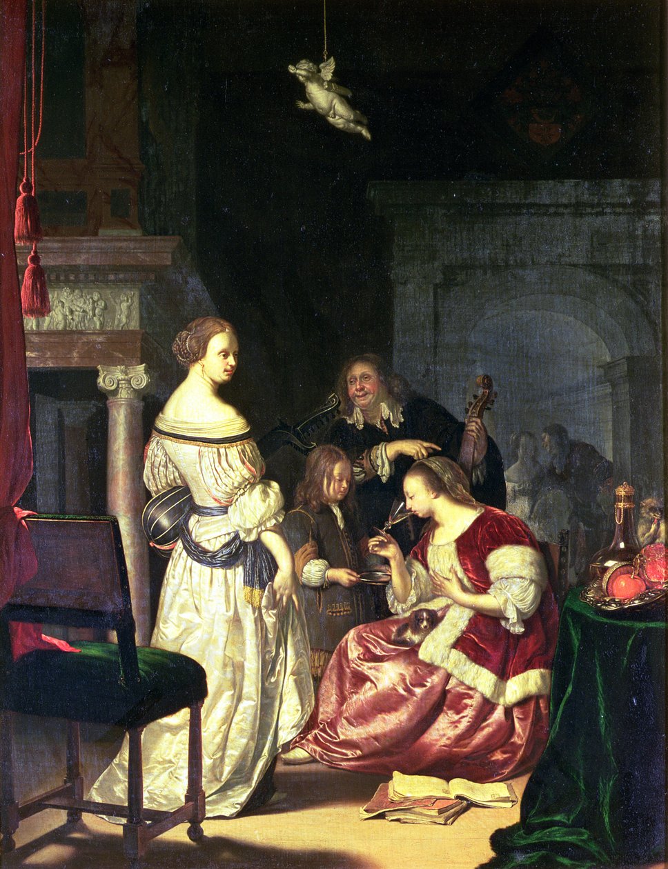 Maleren med sin familie, 1675 av Frans van Mieris