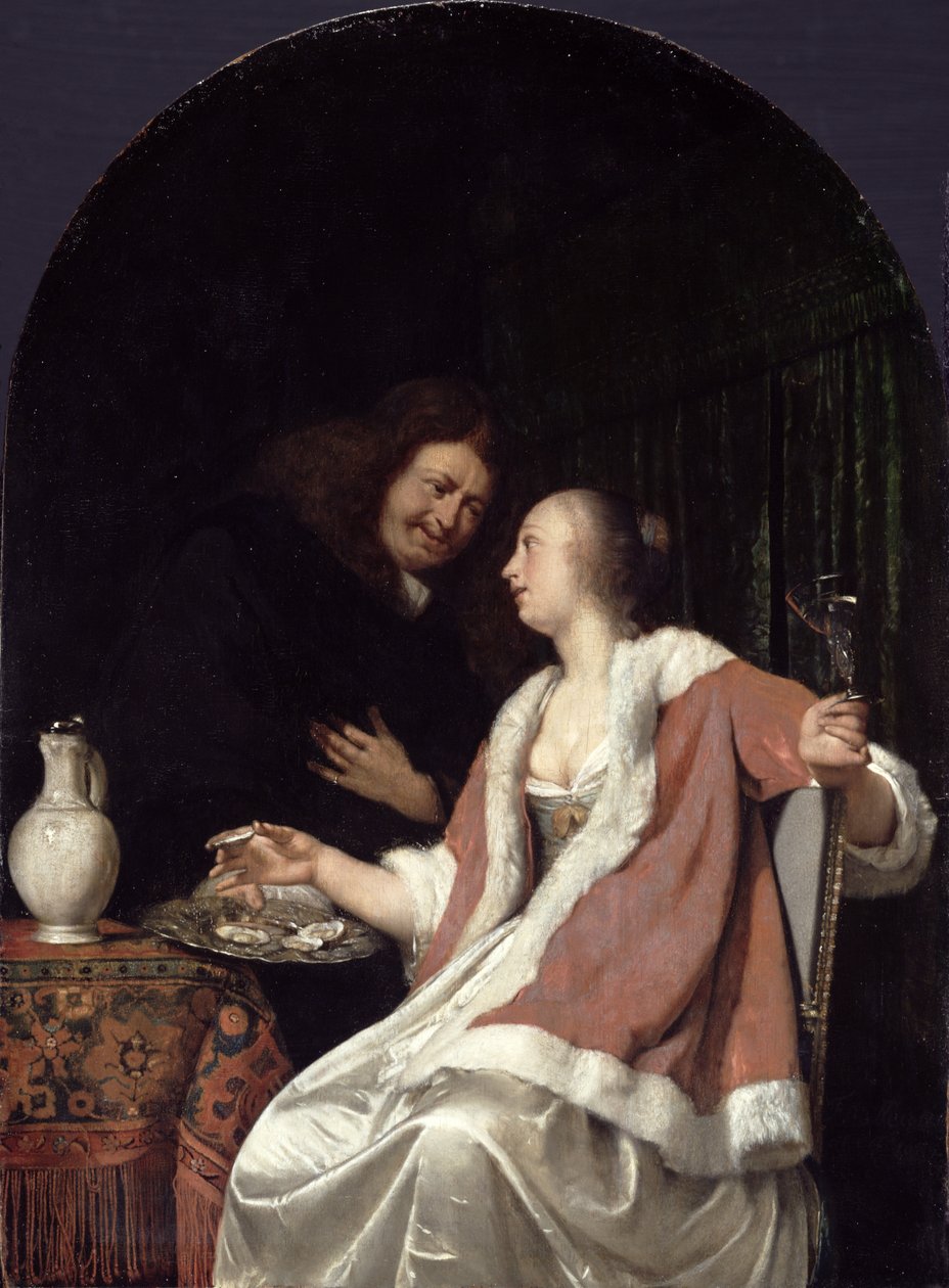 Nederlandsk frieri, 1675 av Frans van Mieris