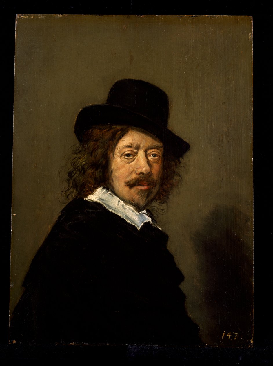 Portrett av kunstneren, ca. 1650 (olje på tre) av Frans (after) Hals