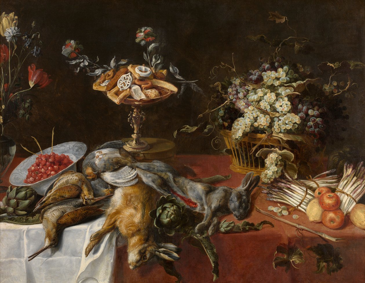 Stilleben (olje på lerret) av Frans (attr. to) Snyders or Snijders