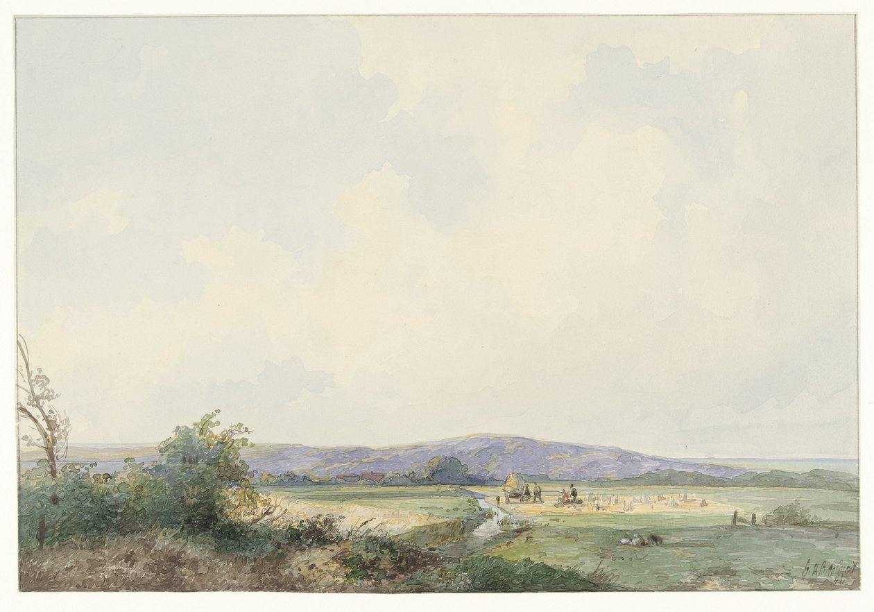 Landskap med enger, nær sanddynene av Frans Arnold Breuhaus de Groot
