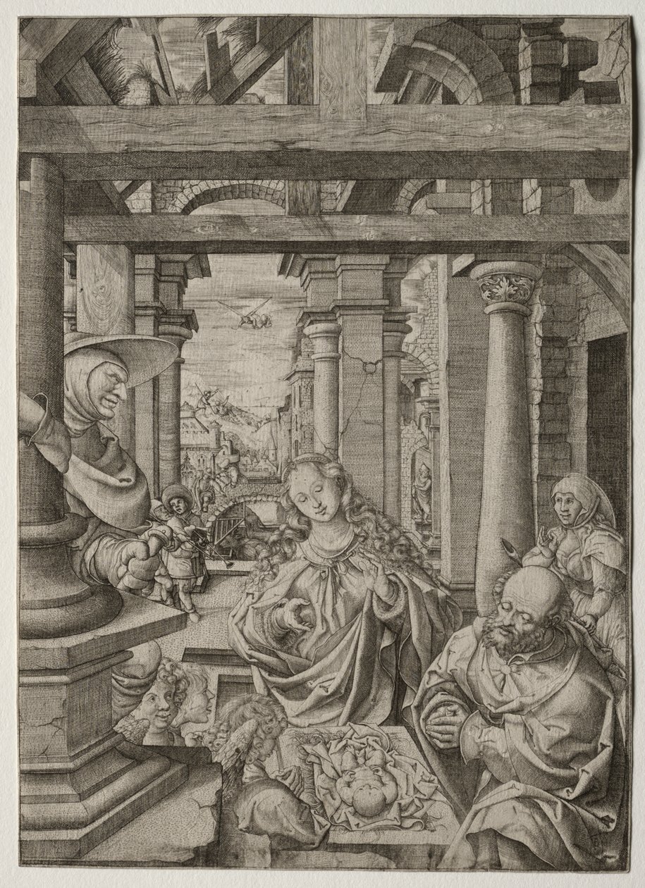 Tilbedelse av hyrden av Frans Crabbe van Esplegem